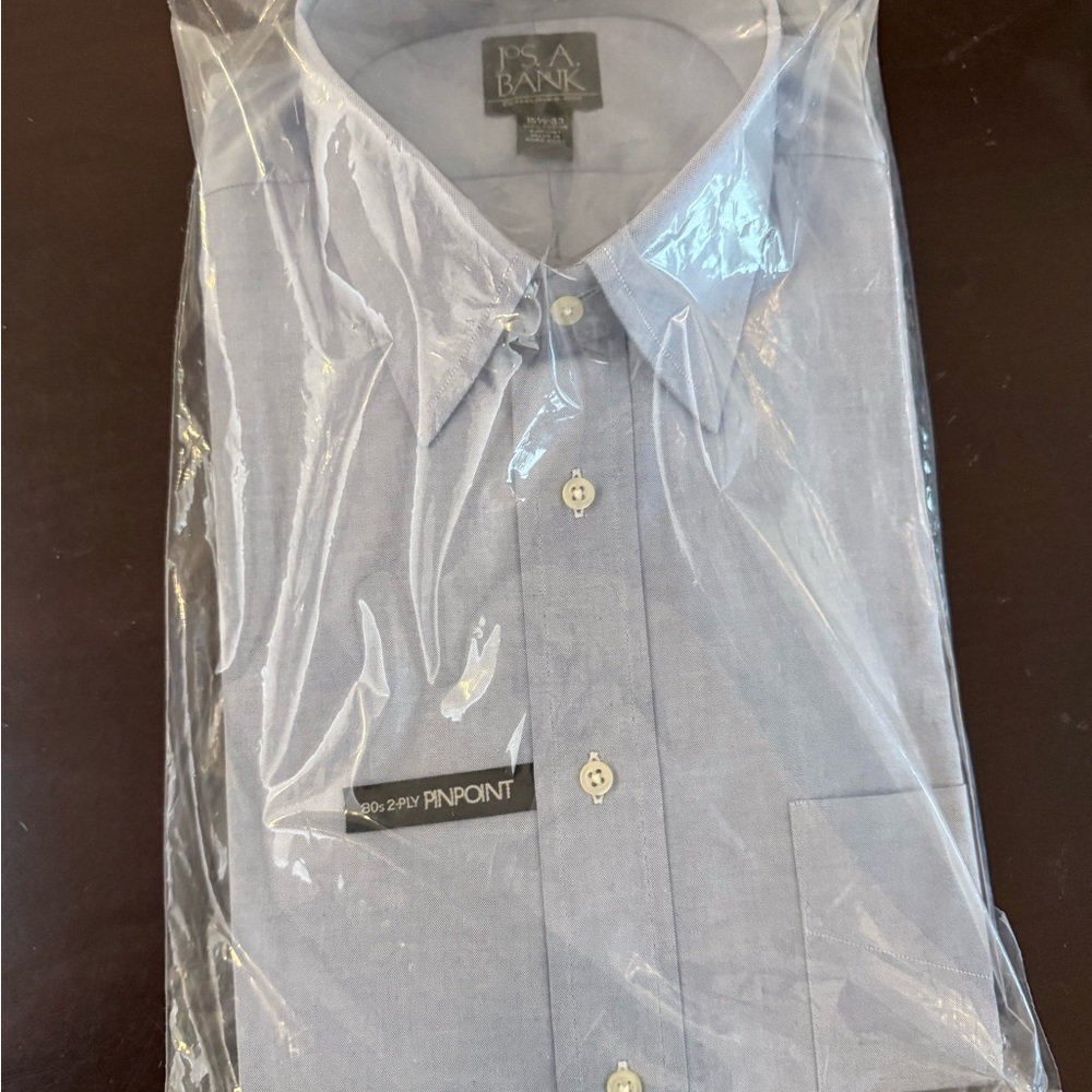 Jos. A. Bank Dress Shirt – NWT – Blue Pinpoint – 15.5x33 [Two of Two]
